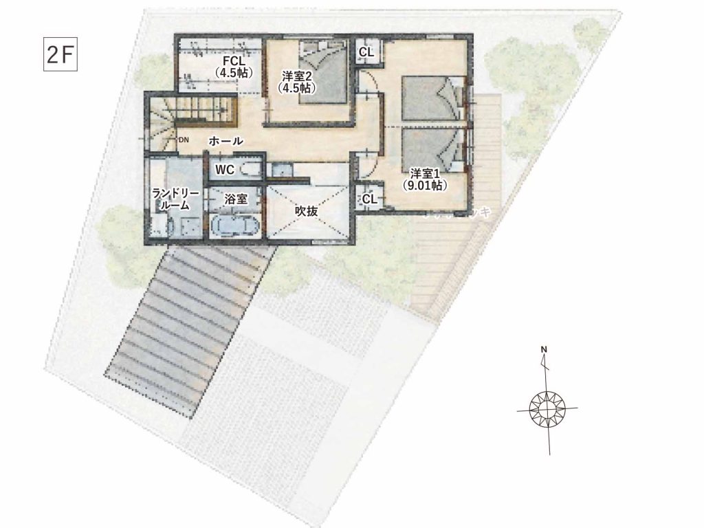 本郷モデル間取り図2F